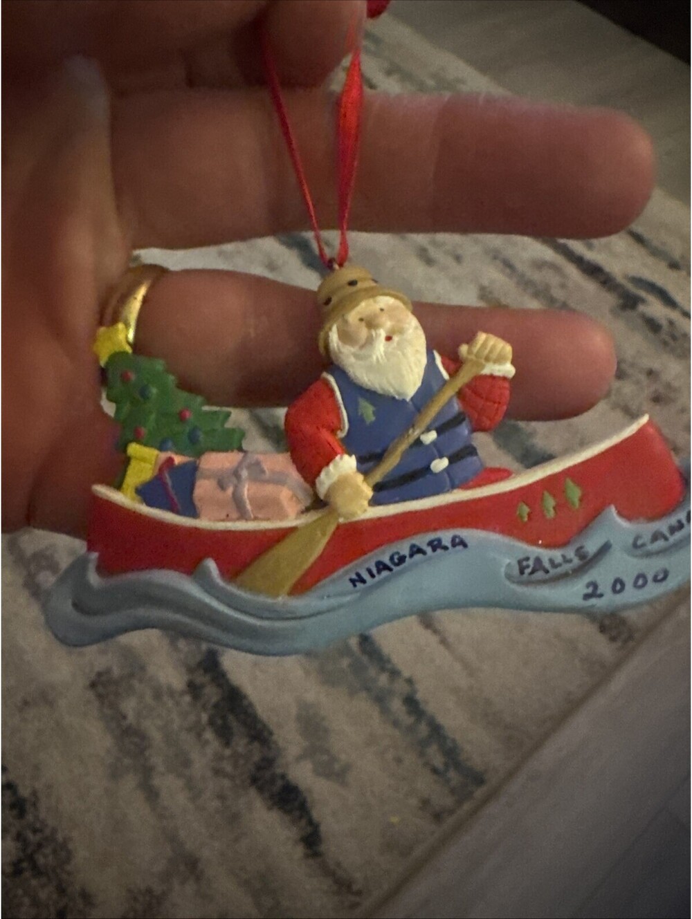niagara falls Christmas Ornament Guy Kayak